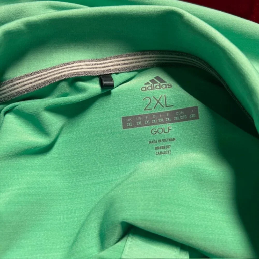 Adidas Green Men's Short Sleeve Golf Polo Size 2XL